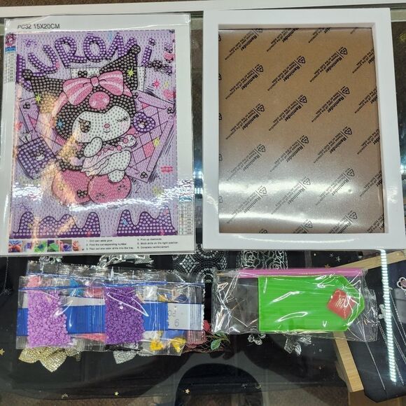 Brand New DIY Kuromi Diamond Beads Art With Frame - Picture 4 of 8